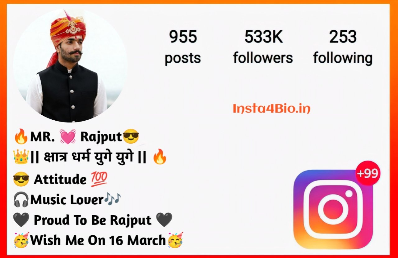 Best Cool Rajput Instagram Bio For Boys Girls