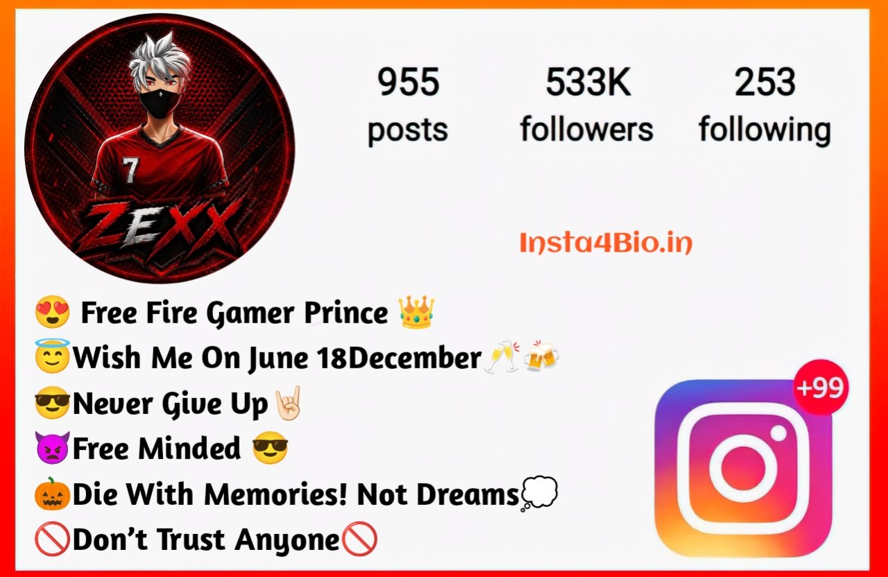 Free Fire Instagram Bio