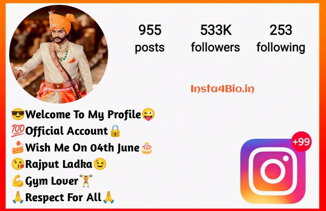 Stylish Rajputna Instagram Bio for Boys