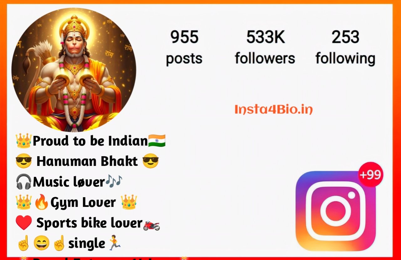 and Jai Shree Ram Bio For Instagram