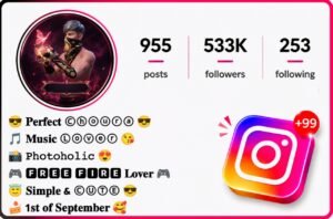 Free Fire Instagram Bio